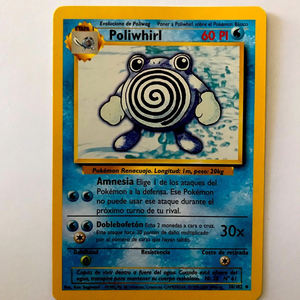 1995 poliwhirl Pokémon card. great condition